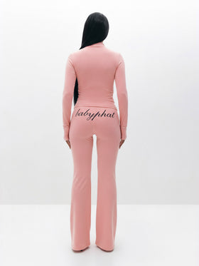 Long Sleeve High Neck Zip Up Top