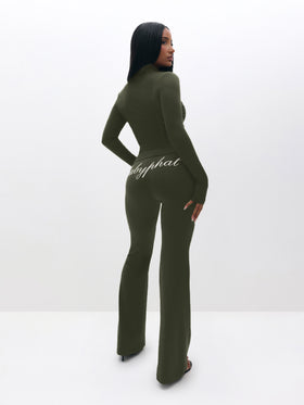Long Sleeve High Neck Zip Up Top