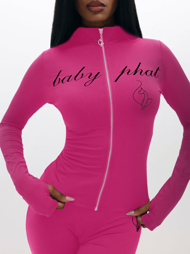 Long Sleeve High Neck Zip Up Top