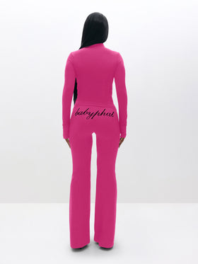 Long Sleeve High Neck Zip Up Top