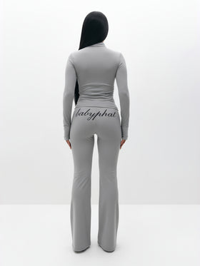 Long Sleeve High Neck Zip Up Top