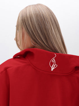 Oversized High Neck Zip Up Sweatshirt