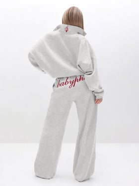 Oversized High Neck Zip Up Sweatshirt