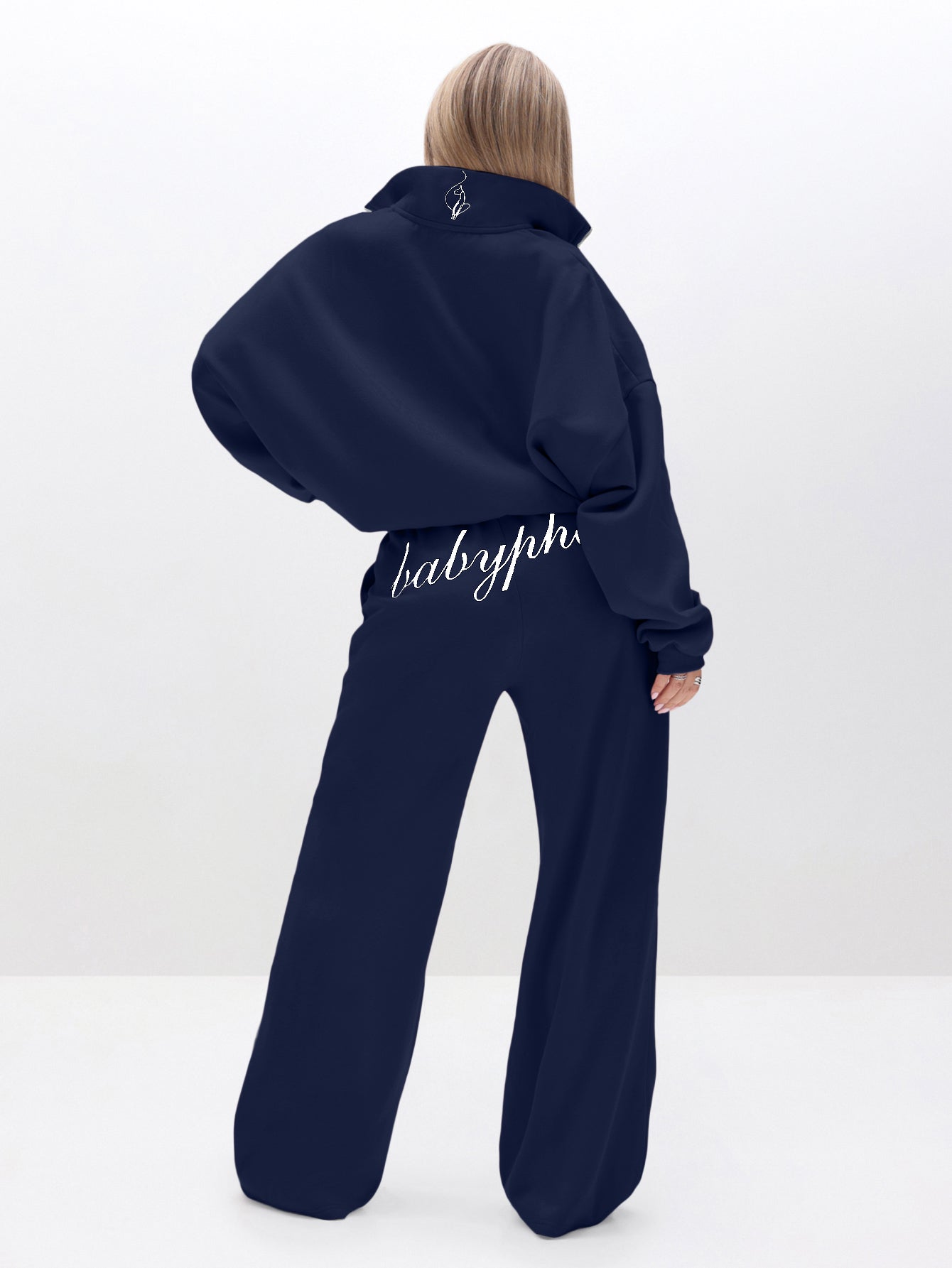 Oversized High Neck Zip Up Sweatshirt