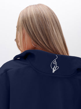 Oversized High Neck Zip Up Sweatshirt
