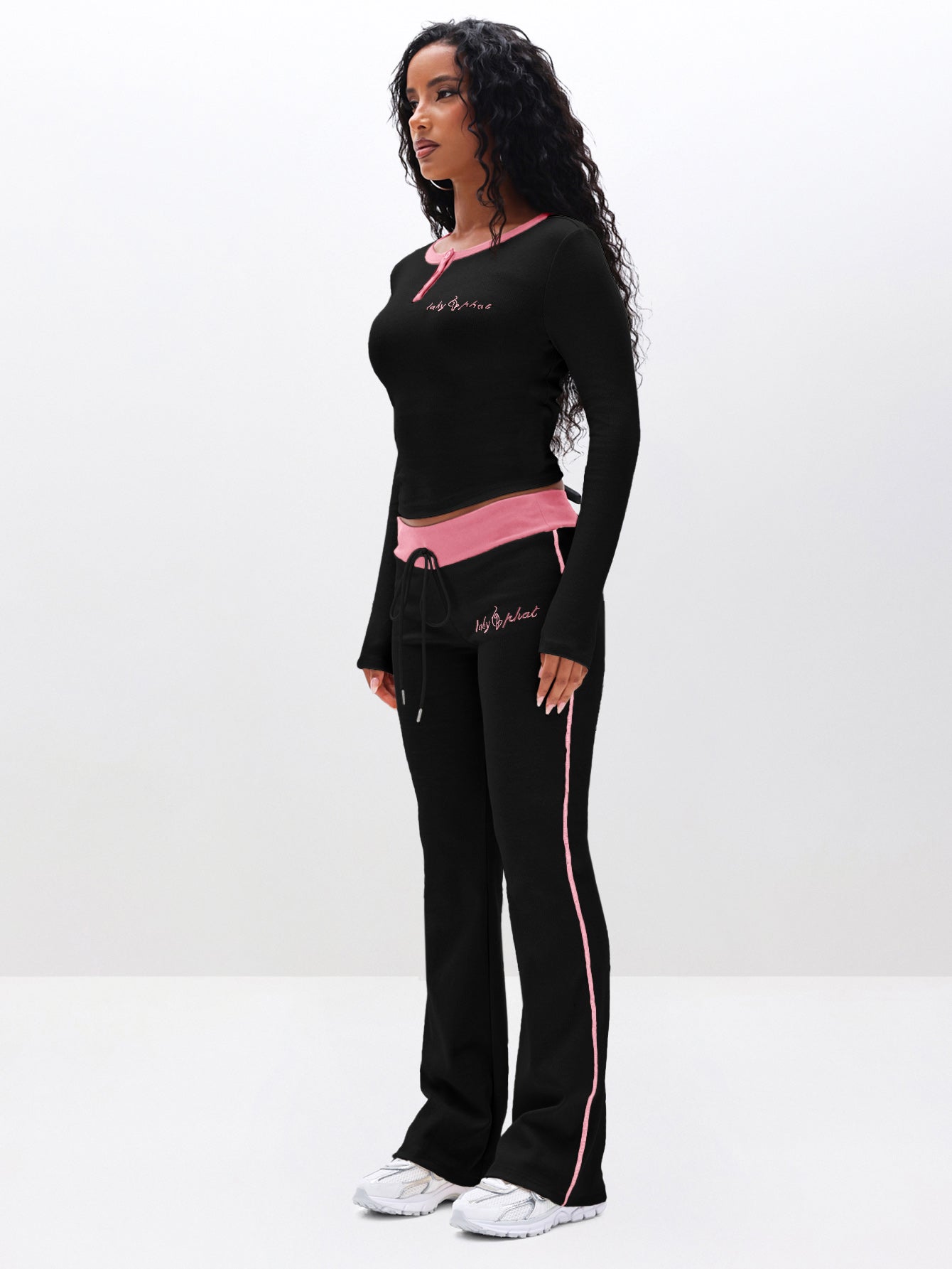 Contrast Trim Henley Top