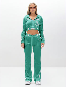 Slim Fit Velour Bootcut Pant