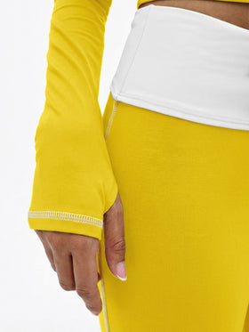Zip Up Hooded Top with Contrast Stitching