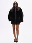 Oversized Hooded Faux Fur Jacket