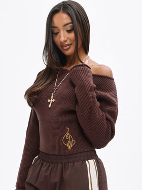 Off The Shoulder Knit Sweater