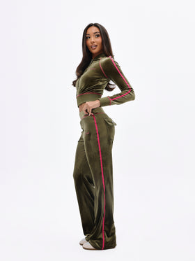 Retro Velour Flare Sweatpant
