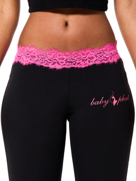 Flare Legging with Lace Trim