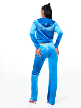Velour Sweatpant with Rhinestones
