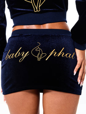 Velour Mini Skirt