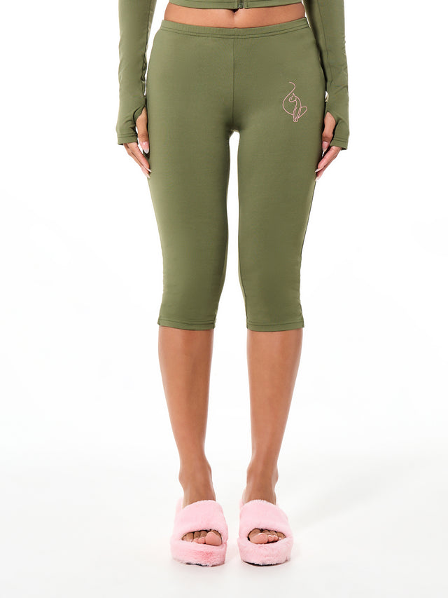 Stretch Jersey Capri with Back Print