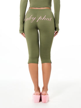 Stretch Jersey Capri with Back Print