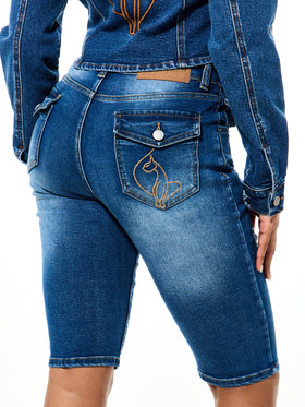 Medium Wash Capri Jean