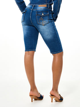 Medium Wash Capri Jean