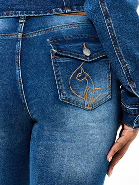Medium Wash Capri Jean