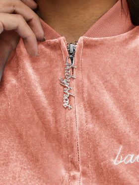 Retro Velour Zip Up Sweatshirt