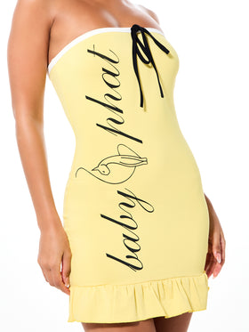 Ruffle Tube Mini Dress