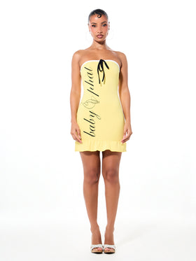 Ruffle Tube Mini Dress