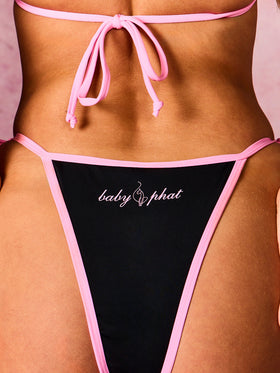 Triangle Bikini Set with Contrast Ties
