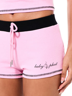 Contrast Ribbed Shorts