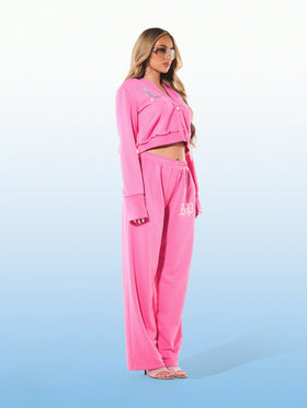 Shrunken Zip Up Glitter Angel Hoodie