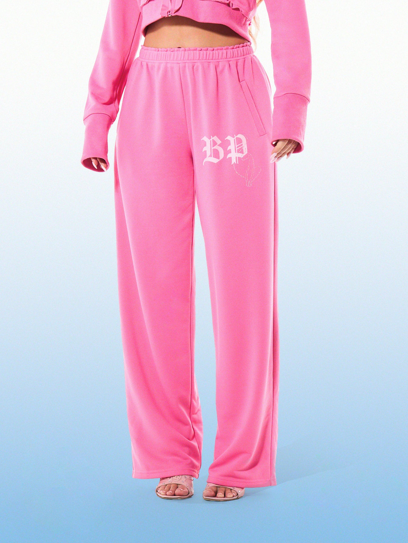 Straight Leg Glitter Angel Sweatpant