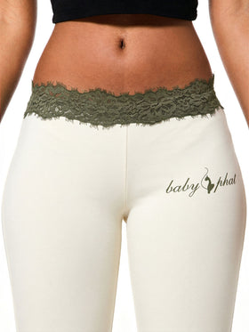 Flare Legging with Lace Trim