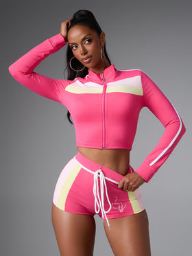 Sporty Contrast Stripe Micro Short