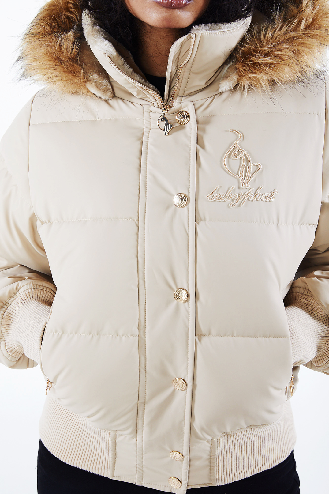 Baby phat jacket with fur best sale