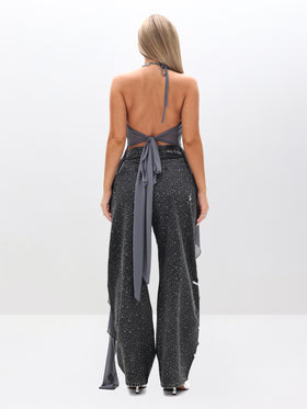 Rhinestone Barrel Jeans