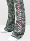 Fold Over Flare Leggings in Camo