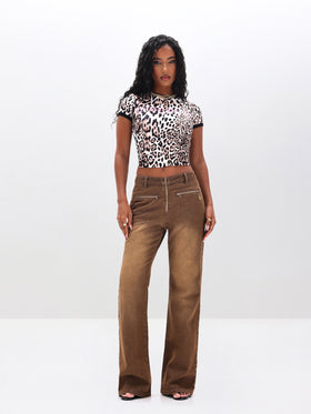 Bootcut Flare Jeans With Rhinestones