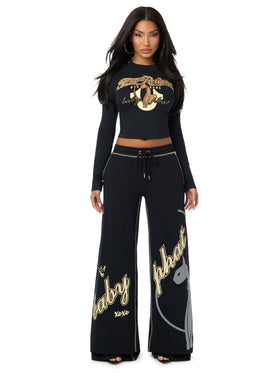 Baby Phat X True Religion Crystal Long Sleeve Baby Tee