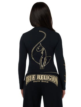 Baby Phat X True Religion Crystal Long Sleeve Baby Tee