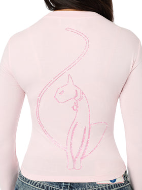 Baby Phat X True Religion Crystal Long Sleeve Baby Tee