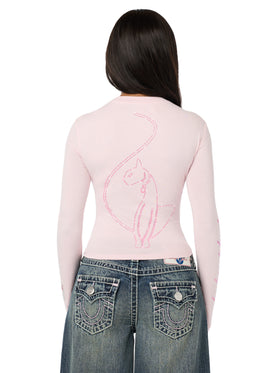 Baby Phat X True Religion Crystal Long Sleeve Baby Tee
