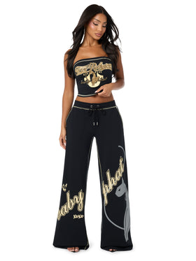 Baby Phat X True Religion Crystal Cat Tube Top