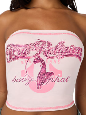 Baby Phat X True Religion Crystal Cat Tube Top