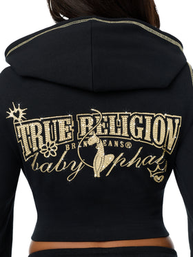 Baby Phat X True Religion Crystal Zip Hoodie