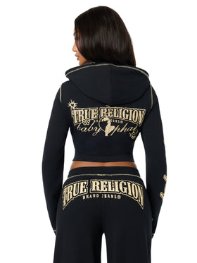 Baby Phat X True Religion Crystal Zip Hoodie