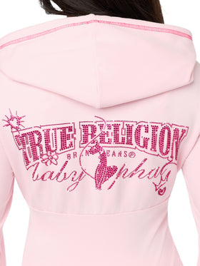 Baby Phat X True Religion Crystal Zip Hoodie