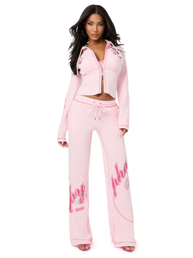 Baby Phat X True Religion Crystal Zip Hoodie
