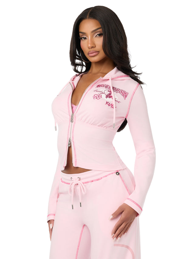 Baby Phat X True Religion Crystal Zip Hoodie