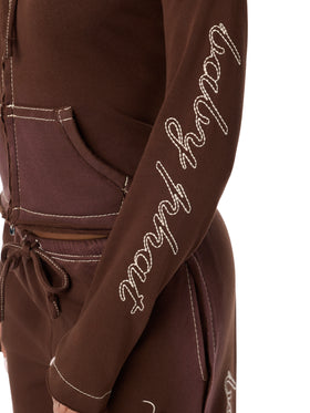 Baby Phat X True Religion Washed Big T Zip Hoodie