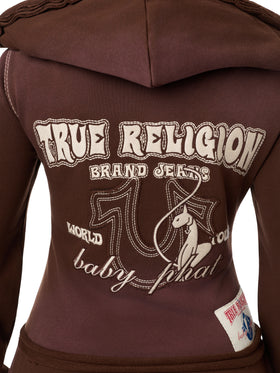 Baby Phat X True Religion Washed Big T Zip Hoodie