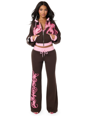Baby Phat X True Religion Crystal Girlfriend Zip Hoodie